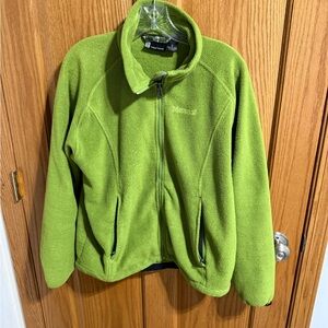 Marmot full zip women’s size large fleece jacket with zipper arm vents & pockets